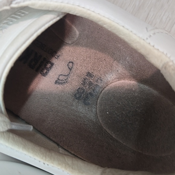Birkenstock Women White Leather Lace Up Sneakers Shoes Sz 38/7 Regular - Picture 9 of 13
